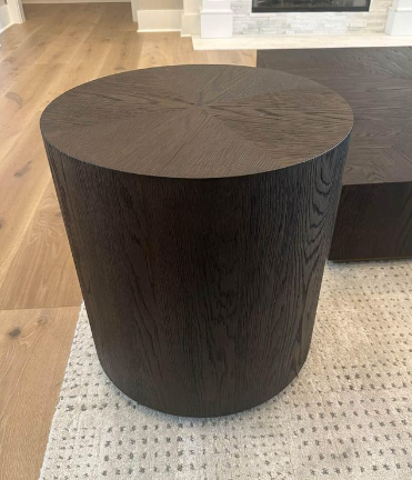 NOW ON SALE Restoration Hardware Pair of Machinto Round Side Tables