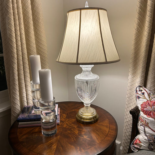 ON SALE Wildwood Crystal Lamp Round Base