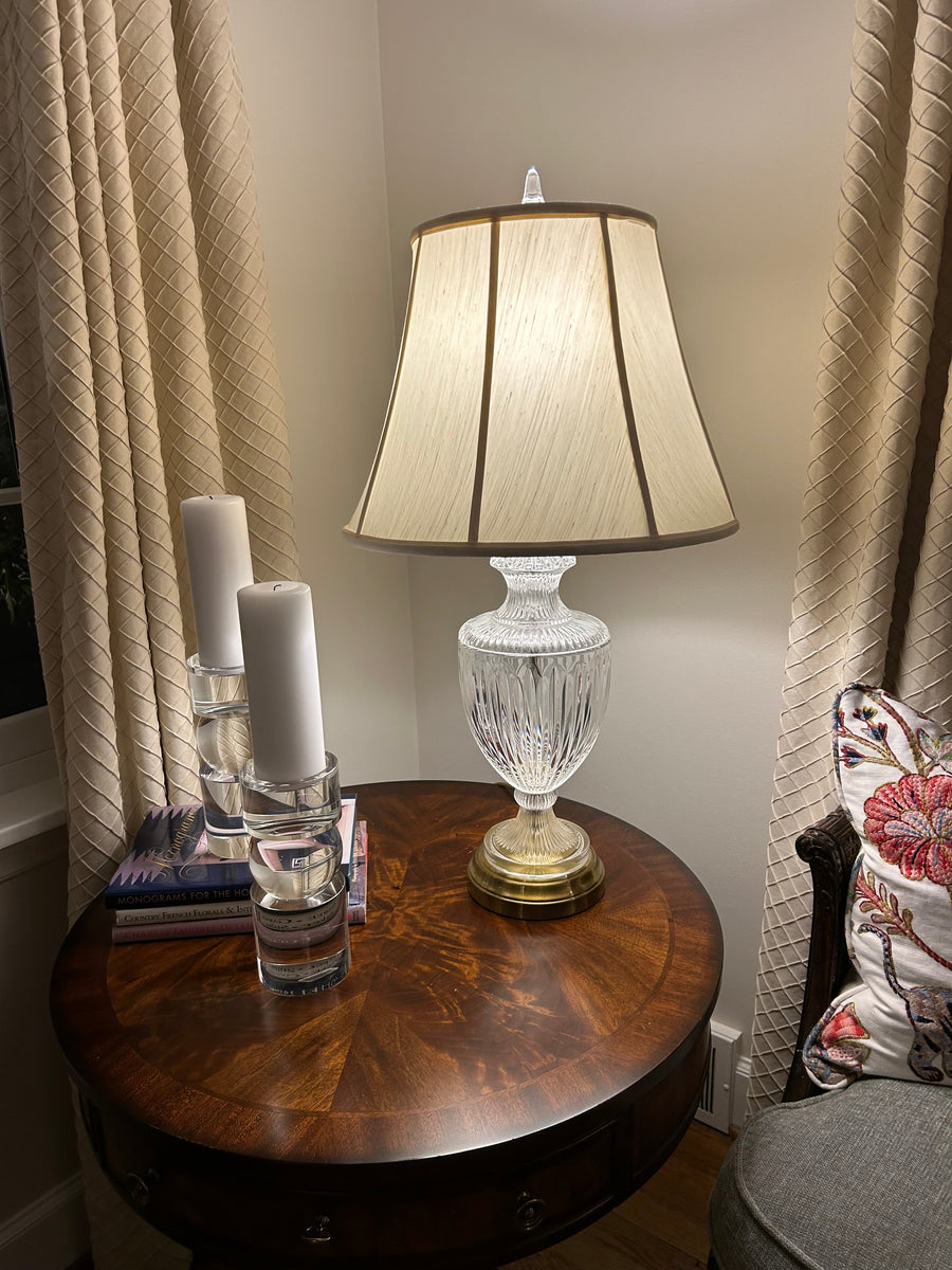 ON SALE Wildwood Crystal Lamp Round Base