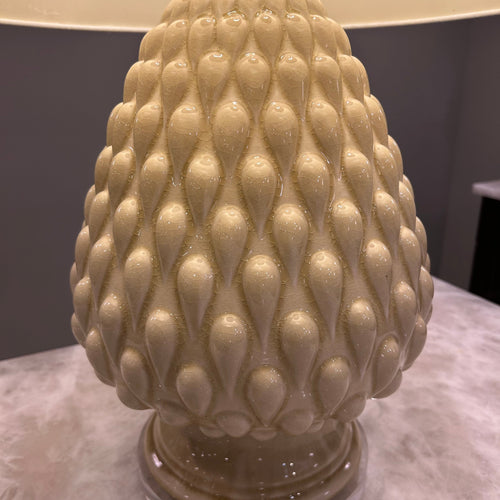 Textured Porcelain Lamp with Acrylic Base