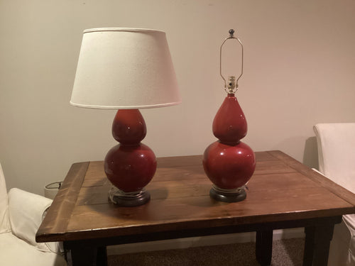 Robert Abbey Lamps (Pair) Only One Lamp Shade