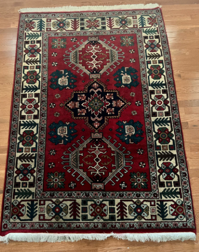 ON SALE 4' x 6' Hand Knotted Rug Perfect for Entry Way