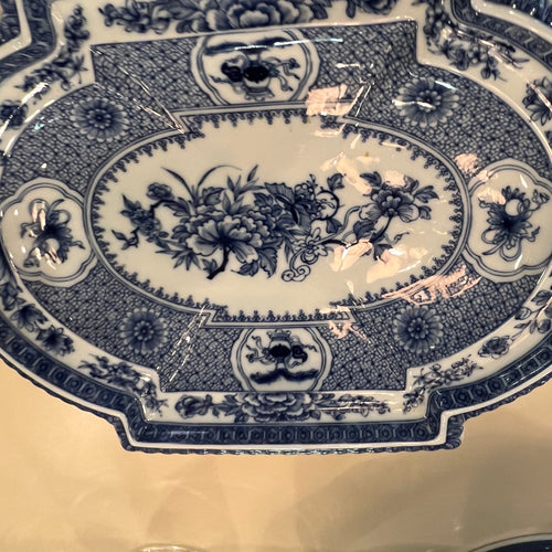 Mottahedeh Blue and White Covered Dish