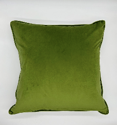CUFF Brand New Signature Green Velvet with Light Blue Trim Pillow